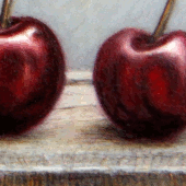 Teapot and Cherries - Detail 2